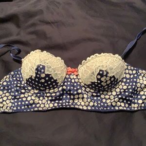 Polka dot corset bra